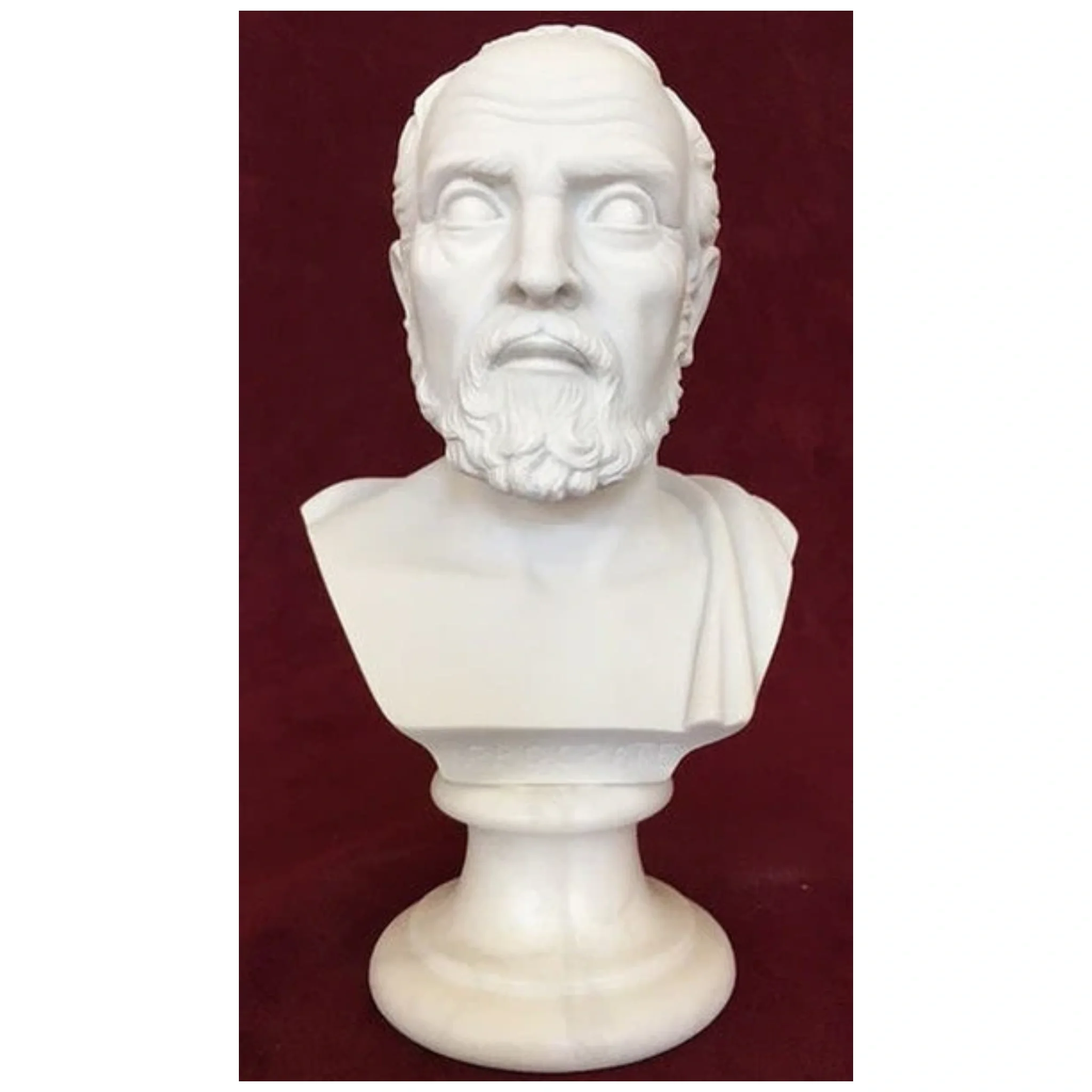 Bust of Hippocrates Marble Sculpture - Image 3