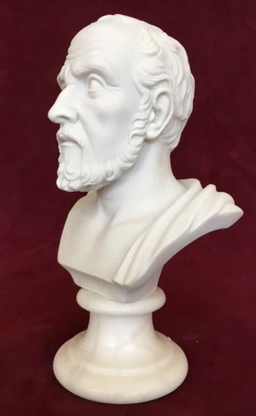 Bust of Hippocrates Marble Sculpture - Image 4