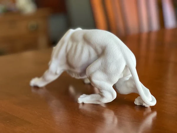 Crouching Panther Marble Statue - Image 8