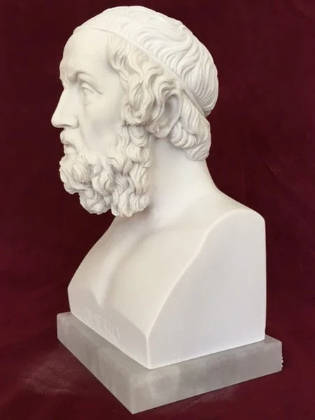 Homer Bust Marble Statue - Image 3