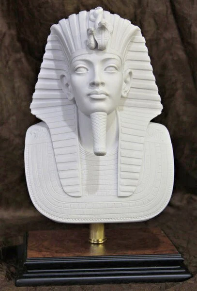 Mask of Tutankhamun Marble Bust Statue - Image 3