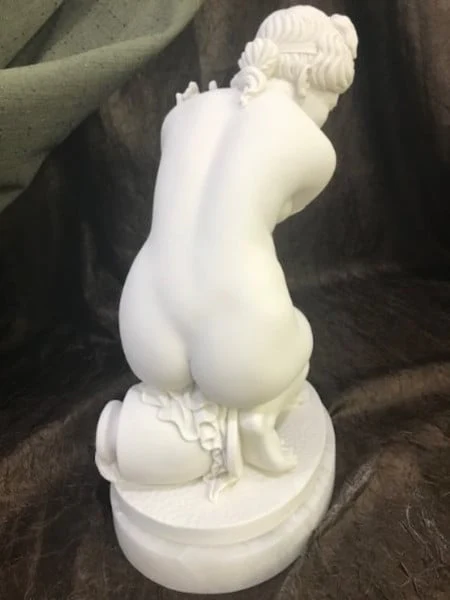 Venus on Jar Sculpture Crouching Aphrodite - Image 3
